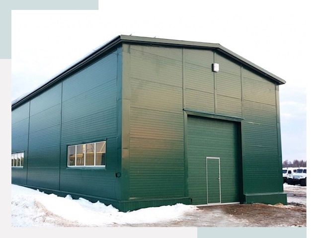 Двускатные ангары в Истре