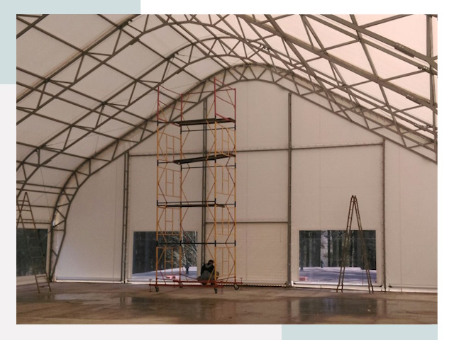 Шатровые ангары в Истре