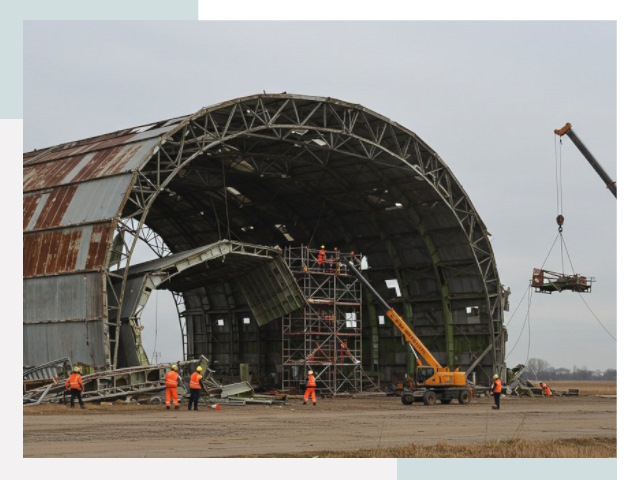 Демонтаж ангаров в Истре